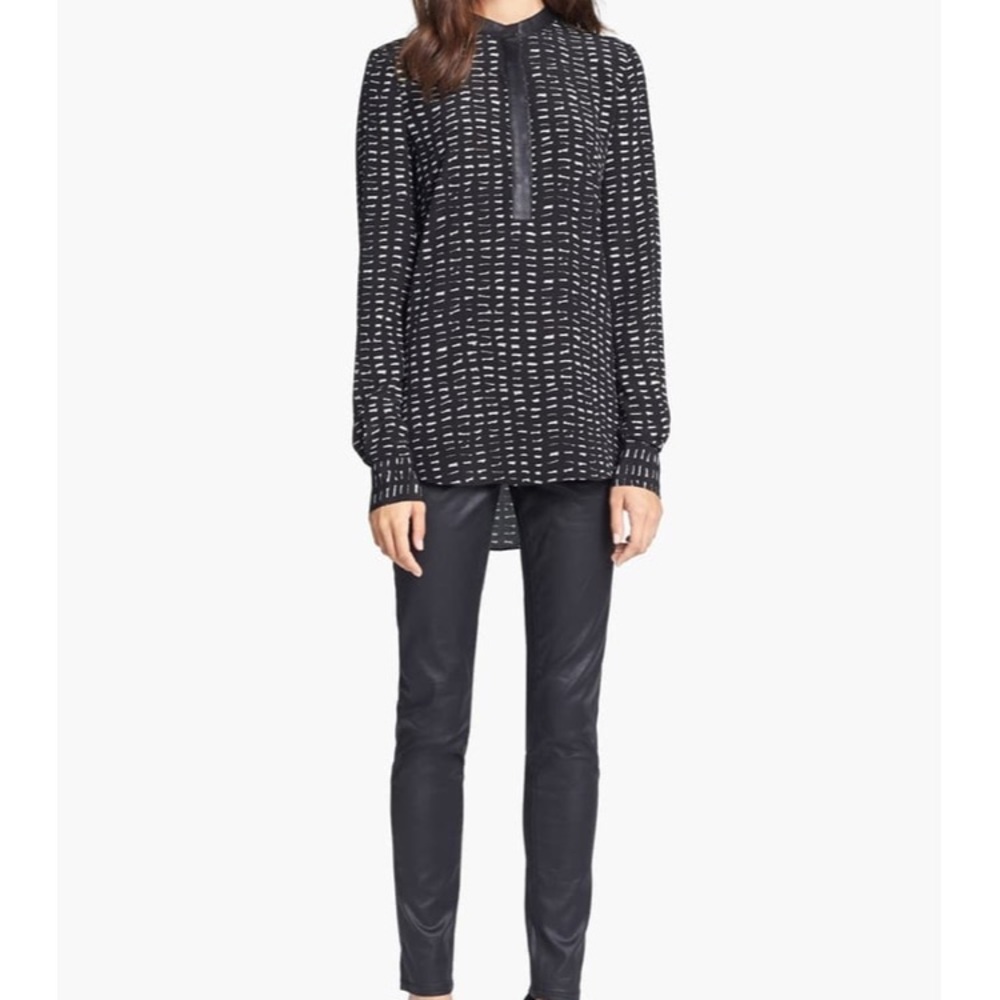 Rachel Zoe Black Skinny Faux-Leather Jeans